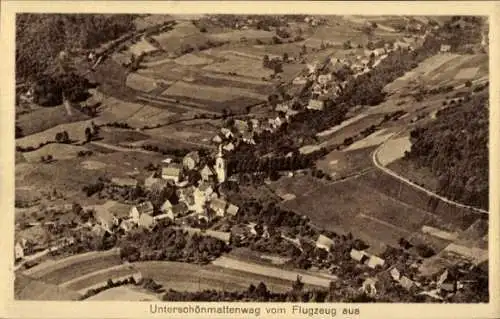 Ak Unterschönmattenwag Unter Schönmattenwag Wald Michelbach im Odenwald Hessen, Fliegeraufnahme