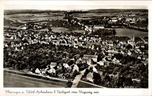 Ak Plieningen Stuttgart in Württemberg, Schloss Hohenheim, Fliegeraufnahme