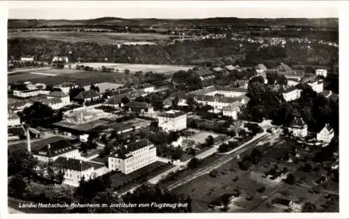 Ak Hohenheim Stuttgart in Württemberg, Landwirtschaftliche Hochschule, Fliegeraufnahme