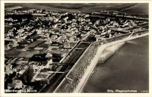 Ak Nordseebad Büsum, Nordseebad  Orig.-Fliegeraufnahme