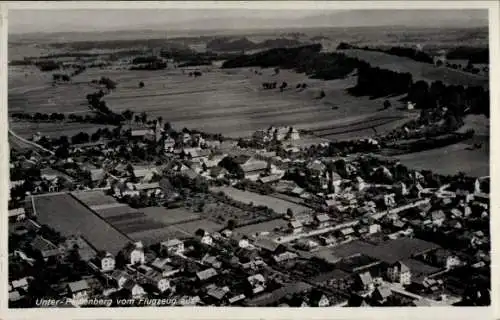 Ak Peißenberg in Oberbayern, Fliegeraufnahme, Unter-Peißenberg