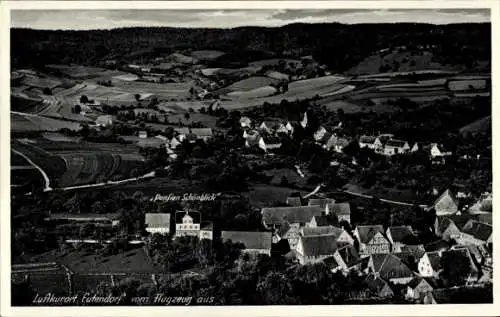 Ak Eutendorf Gaildorf am Kocher in Baden Württemberg, Fliegeraufnahme