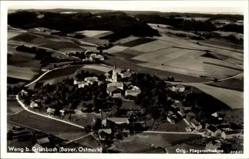 Ak Weng Bad Griesbach im Rottal Niederbayern, Fliegeraufnahme