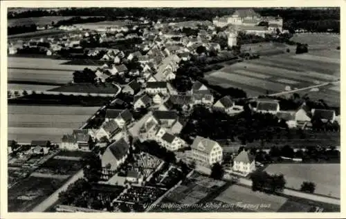 Ak Wiblingen Ulm an der Donau, Panorama, Schloss, Fliegeraufnahme