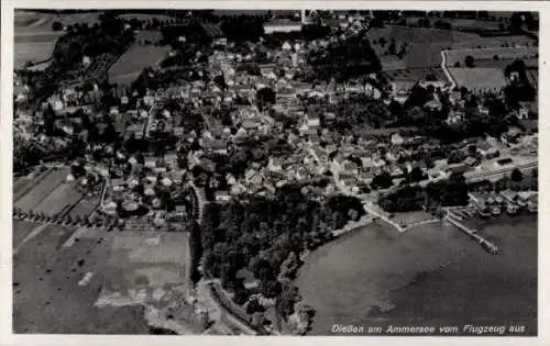 Ak Dießen am Ammersee Oberbayern, Fliegeraufnahme