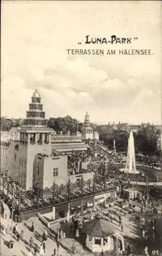 Ak Berlin Wilmersdorf Halensee, Lunapark