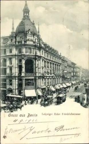 Ak Berlin Mitte, Leipziger Ecke Friedrichstraße