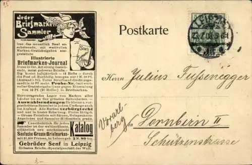 Ak Leipzig in Sachsen, Briefmarken Journal, Gebrüder Senf