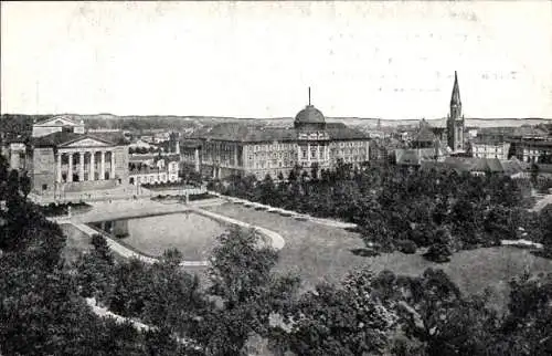 Ak Poznań Posen, Ansiedelungskommission, Stadttheater, Paulikirche