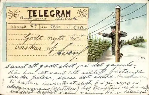 Litho Telegramm, Telefonmast