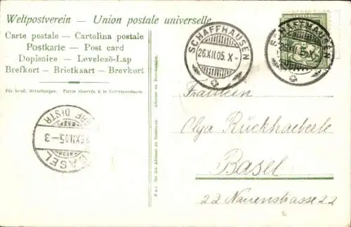 Litho Glückwunsch Neujahr, Kinder, Schweine Figuren