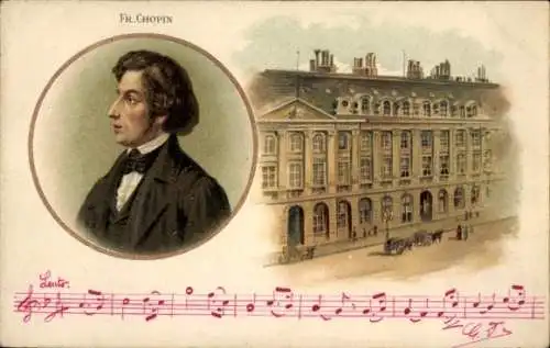 Litho Komponis Frédéric Chopin, Porträt