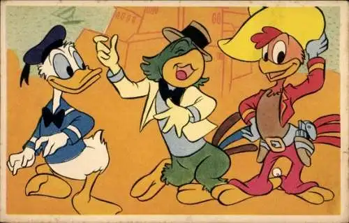 Ak Drei Caballeros, Joé Carioca, Panchito Pistoles, Donald Duck