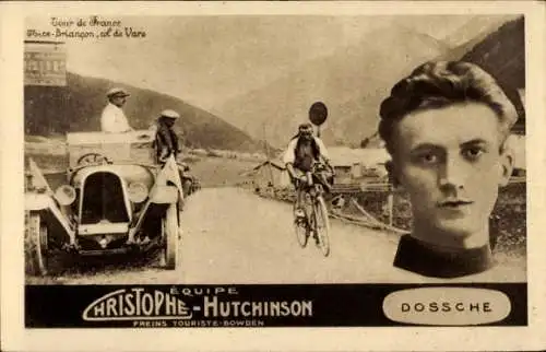 Ak Radrennfahrer Dossche, Tour de France, Nice - Briancon, Col de Vars, Equipe Christophe-Hutchinson