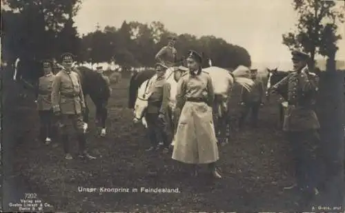 Ak Kronprinz Wilhelm in Feindesland, Deutsche Soldaten, I. WK