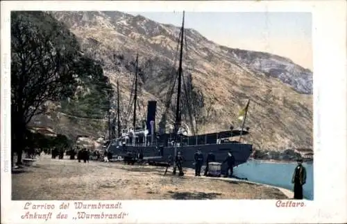 Ak Kotor Cattaro Montenegro, Dampfer Wurmbrandt