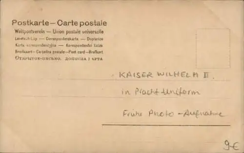 Ak Kaiser Wilhelm II., Portrait in Uniform, Orden