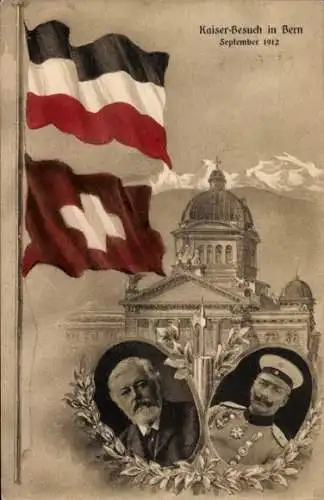 Ak Kanton Bern, Kaiser-Besuch, Wilhelm II., Ludwig Forrer