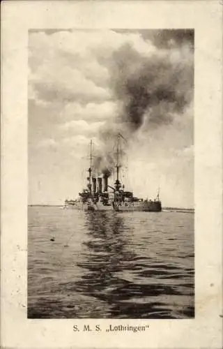 Ak Deutsches Kriegsschiff SMS Lothringen, Kaiserliche Marine