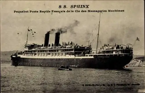 Ak Paquebot S.S. Spihinx, Messageries Maritimes, MM