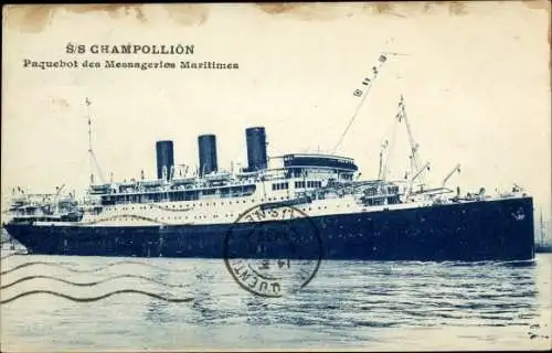 Ak Schiff SS Champollion, Messageries Maritimes