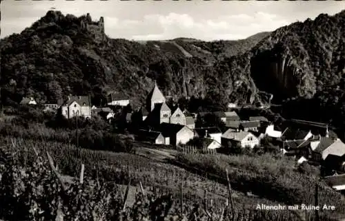 Ak Altenahr im Ahrtal, Gesamtansicht, Ruine Are