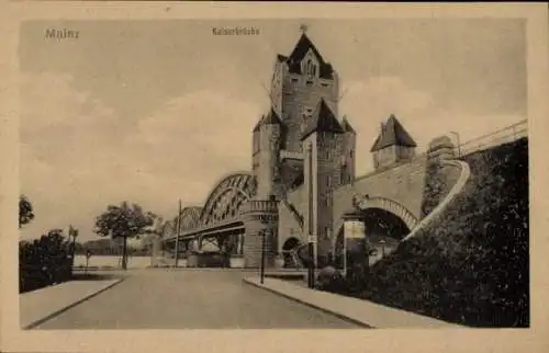 Ak Mainz am Rhein,  Kaiserbrücke
