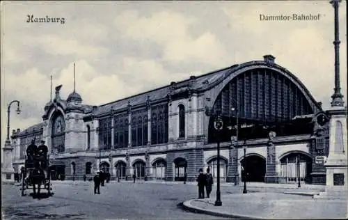 Ak Hamburg Mitte Neustadt, Dammtor, Bahnhof