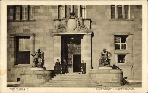 Ak Freiburg im Breisgau, Universität, Haupteingang