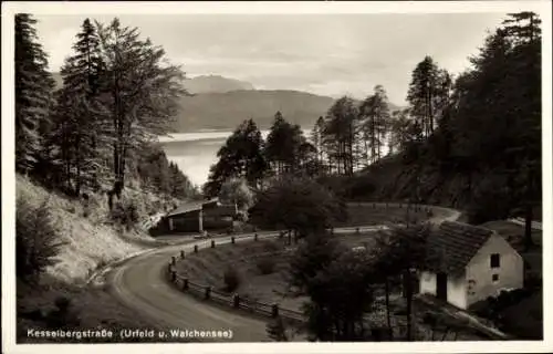 Foto Ak Urfeld am Walchensee Kochel am See, Kesselbergstraße