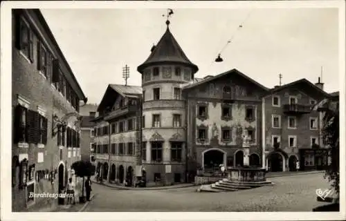 Ak Berchtesgaden Oberbayern, Gotzenalm,  Hirschenhaus u. Alter Marktplatz