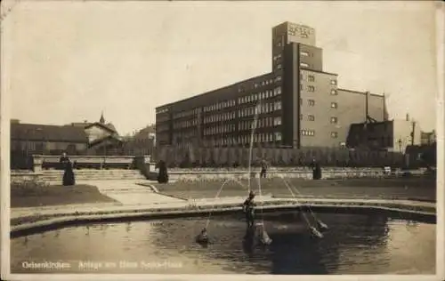 Ak Gelsenkirchen im Ruhrgebiet, Anlage am Hans Sachs-Haus