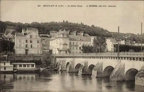 Ak Meulan en Yvelines, Gesamtansicht, Brücke