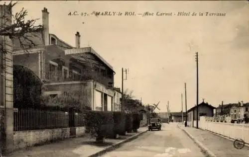 Ak Marly le Roi Yvelines, Rue Carnot, Hôtel de la Terrasse