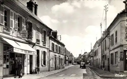 Ak Rosny sur Seine Yvelines, Rue Nationale, Café Tabac