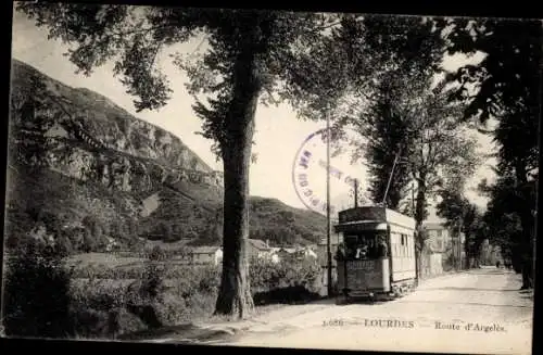 Ak Lourdes Hautes Pyrénées,  Route d'Argelès