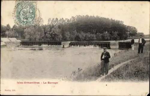 Ak Armentieres en Brie Seine et Marne, Le Barrage