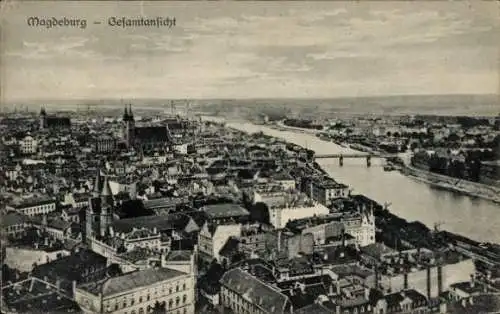 Ak Magdeburg an der Elbe,  Gesamtansicht