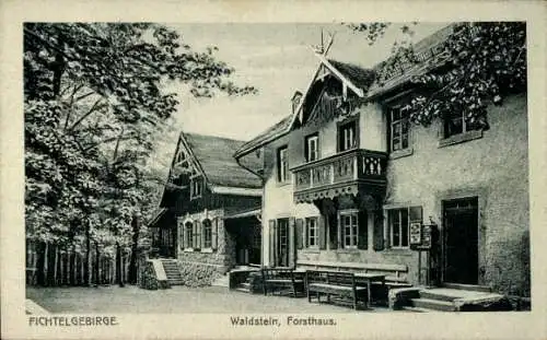 Ak Bischofsgrün im Fichtelgebirge, Waldhaus Hirschhorn, Forsthaus Waldstein, Fichtelgebirge