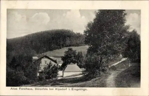 Ak Bärenfels Altenberg im Erzgebirge, altes Forsthaus