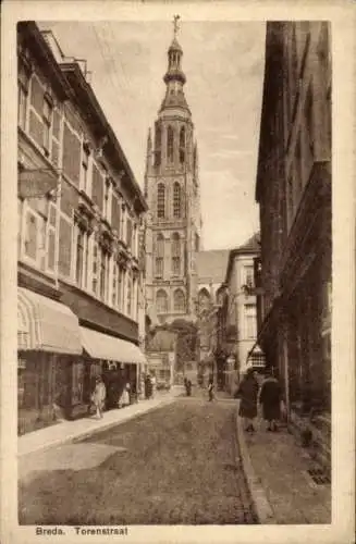 Ak Breda Nordbrabant Niederlande, Torenstraat