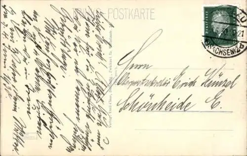 Ak Zwickau in Sachsen, Innenansicht von einem Gehöft