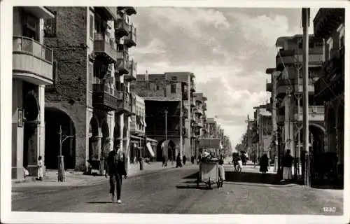 Ak Port Said Ägypten, Hauptstraße