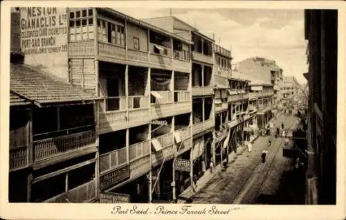 Ak Port Said Ägypten, Prince Farouk Street, Coiffeur