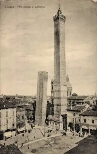 Ak Bologna Emilia Romagna, Turm Asinelli und Garisenda in Bologna