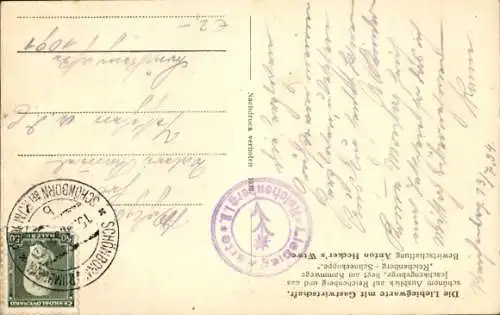 Ak Liberec Reichenberg Stadt, Hohenhabsburg, Liebiegwarte bei Reichenberg.