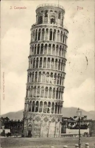 Ak Pisa Toscana, Schiefer Turm