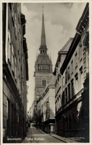 Ak Stockholm Schweden, Deutsche Kirche