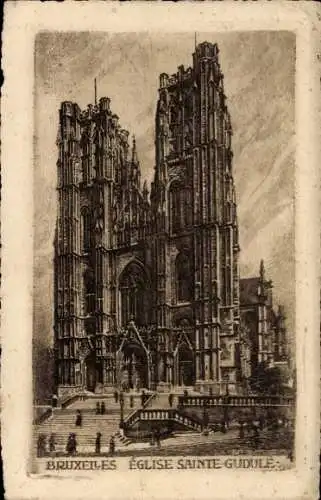 Ak Bruxelles Brüssel, Sankt Gudule Kirche