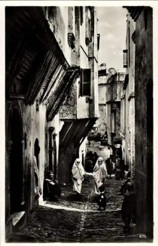 Ak Algier Alger Algerien, Casbah, Rue N'Fissa